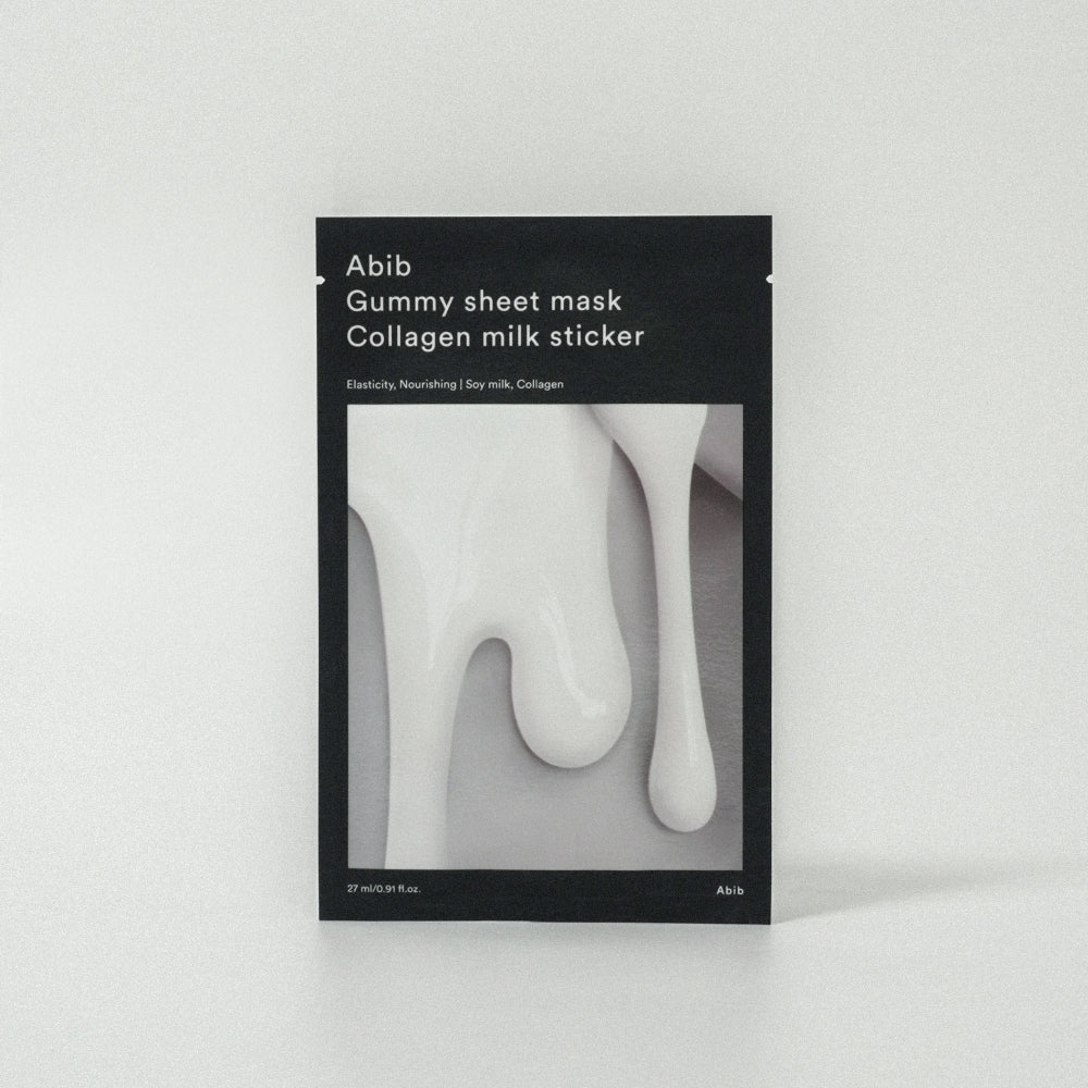 Masque en feuille Abib Gummy Collagène lait 27ml - Beauté Santé-Joli teint