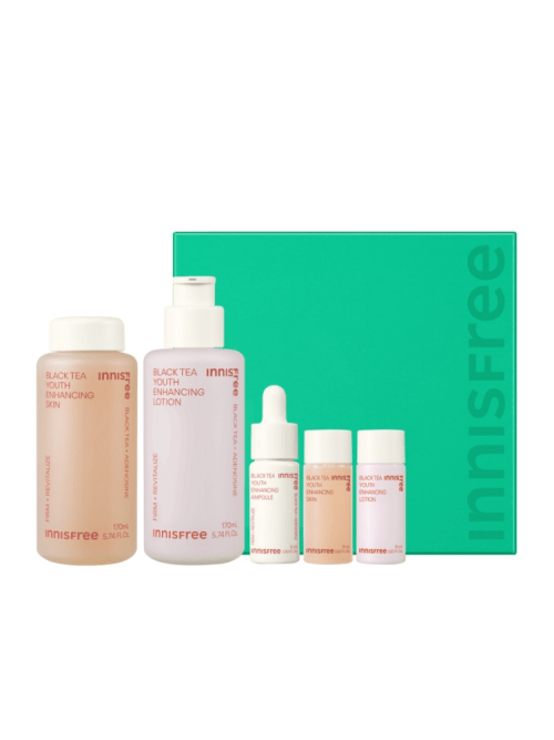 Innisfree Set de Soins Jeunesse au Thé Noir - Anti-âge Éclat-Joli teint 