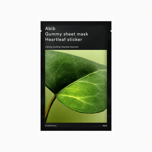 Masque en feuille Abib Gummy Heartleaf 27ml - Soin hydratant-Joli teint 