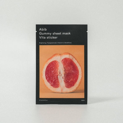 Masque en tissu Abib Gummy Vita Sticker 27ml - Hydratation intense-Joli teint 