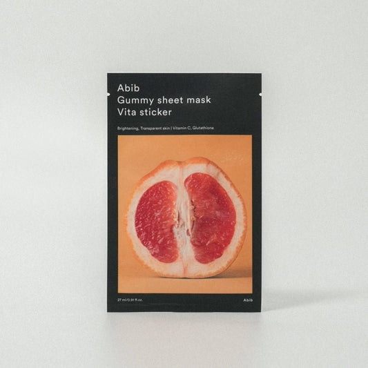Masque en tissu Abib Gummy Vita Sticker 27ml - Hydratation intense-Joli teint 